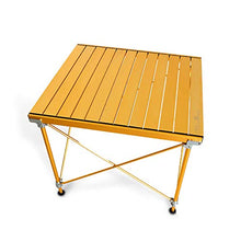 household items Tavolo Pieghevole da Giardino da Campeggio, Tavolo da Esterno Portatile, Tavolo da Picnic Arrotolabile in Lega di Alluminio (72 cm * 64 cm * 52 cm)