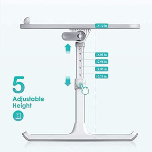 TAOSE JYJYES Scrivania per Laptop Tavolino da Letto Portatile Altezza e Angolazione Regolabili per Notebooks da 7-15 Pollici per Divano Scrivania Pavimento - Arredi Casa