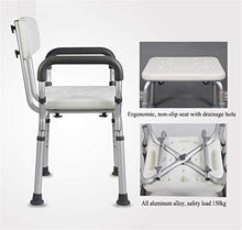 HYYDP Bagno Sgabello Sgabello Be applicable compatible for doccia da bagno |Sedia con spalliera laterale in lega di alluminio ad alta densità |Sgabello antiscivolo Be applicable compatible for il bagn