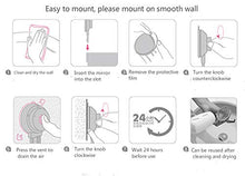 MMWYC Specchio Pieghevole a Ventosa Specchio da Parete for Appendere Il Bagno Specchio for Trucco Regolabile for Specchio Rimovibile