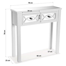 BigBuy Home Ingresso con 2 Cassetti Miska Legno MDF/Legno di Abete (25 x 78 x 78 cm)