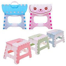 N/V Sgabello Pieghevole con Gradino Sgabello Leggero con Gradino Mini Sgabello Sicuro per Cartoni Animati per Cucina, Bagno, Camera da Letto, Bambini o Adulti