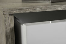 Comodino Alto Omnia con Due cassetti Struttura Rovere Gessato e Finitura Frontale Bianco Laccato