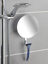 Wenko 22734100 anti-appannamento Specchio Turbo della Loc in acciaio inox, argento, 17 x 17 x 5 cm