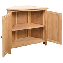 vidaXL Legno Massello di Rovere Armadietto ad Angolo Mobiletto Angolare Credenza Bassa Armadio Portaoggetti Mobili Arredo 80x33,5x78 cm