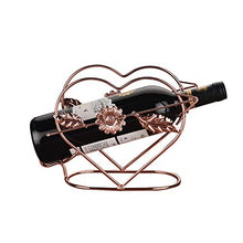 Lxlxq Cremagliera di Vino in Oro Rosa Creativo Stile Europeo Retro Ornamenti in Ferro battuto Fashion Semplice Bottiglia di Vino Rack