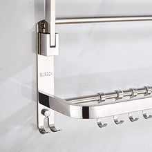 WLVG Portasciugamani per Bagno a Parete, portasciugamani in Acciaio Inox con Barre portasciugamani, portasciugamani Montato a Parete, mensola portasciugamani, 80 cm