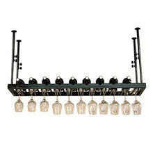 FAFZ Portavini Portabottiglie da Appendere, Portabicchieri da Vino, Regolabile in Altezza, Portabottiglie per Vino da Bar Ristorante, Espositore per Bicchieri da Vino (Size : 100cm)