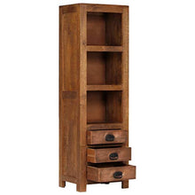 FAMIROSA Credenza con 3 Cassetti 40x30x130 cm Legno Massello di Mango