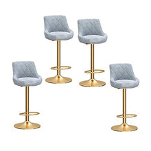 Sgabelli da Bar Sgabello da bar girevole Set di 4, Sedia rotonda degli sgabelli da bar del bancone della cucina, Modern Home Decor Breakfast Dining Sgabelli con schienale e poggiapiedi, Altezza: 65-80