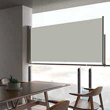 vidaXL Tenda da Sole Laterale Retrattile per Patio Privacy Automatica Schermo Parasole Frangivento 60x300cm in Tessuto PU Crema Telaio in Ferro