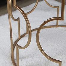 TONG HXF- Tavolino Piccolo tavolino Rotondo in Ferro battuto Divano Letto Tavolo da tè Soggiorno tavolino Geometrico Semplice in Vetro Durevole (Size : 48 * 48.5cm)