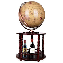 DFBGL Globo Grande mappamondo educativo con Base in Legno Portabottiglie per Vino Portabottiglie in Stile retrò Armadio per Bevande Portabottiglie per Vino Organizzatore Decorativo Antic