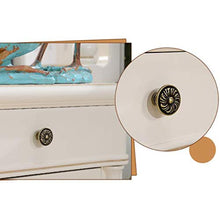 Dsrgwe Comodino Camera da Letto, Comodino Semplice di Legno Solido, Armadio Bianco della Camera da Letto di Avorio Bianco Due cassetti