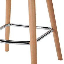 Autoshoppingcenter Set di 2 Sgabelli da Bar Schienale Similpelle Cucina Moderno con Gambe in Legno per Ristorante Bar Bianco