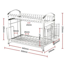 &ripiano di stoccaggio Scaffali da cucina in acciaio inossidabile, Organizzatore da cucina Struttura for ripiani Scodella in acciaio Scolapiatti Scaffale for piatti da cucina Scaffale Unità-2 Strati S