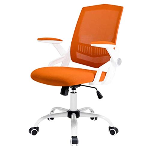 SXFYWYM Computer di casa Sedia Student Learning Moderna Studio Seduta ergonomica Sedia da Ufficio Sedia Girevole Sedia per Comfort,Arancia
