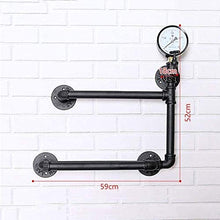 HZWLF Ristorante Retro Industriale Wine Rack Bar Water Pipe Decorazione da Parete Creativo Wine Display Stand Storage Christmas