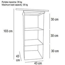 Arredamenti Italia Organizzatore per Armadio SPACE 3, Legno - 3 Ripiani - Finitura Ciliegio "Ar-It il cuore del legno"