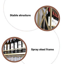 Portabottiglie da Parete | Altezza Regolabile | Portabottiglie da Vino sospeso a Parete | Portabicchieri in Metallo in Ferro per Bicchieri da Vino per espositori da Cucina e Soggiorno