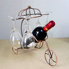 SUPVOX Portabottiglie in Ferro Cremagliera del Vino Mensola Porta Vino per Decorare la Casa Bar Cucina Tavolo Decorazione Scaffale per 1 Bottiglia e 6 Vetro di Vino