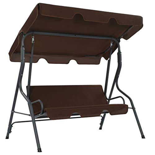 lahomie- Copertura di Ricambio per Dondolo da Giardino, Panchina a Dondolo da Giardino caffè 170x110x153 cm