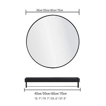 Specchio da bagno nordico rotondo con ripiano HD ultra bianco antideflagrante argento specchio spazio alluminio lato nero / Phnom Penh / specchio bianco specchio da bagno specchio da bagno
