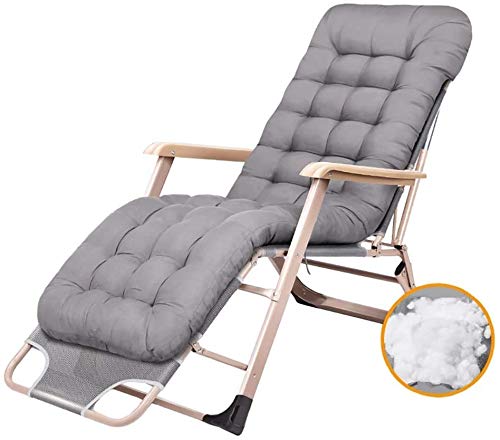 Sedie Sdraio Giardino Zero Gravity poltrona poltrona allungabile Sedia pieghevole Patio esterno poltrona sedia di spiaggia di campeggio portatile sedia regolabile per le persone pesanti con cuscini(co