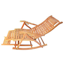 ZHANGYY Sedie a Sdraio da Patio Sedia a Sdraio, Sedia Pieghevole Sedia a Dondolo Casa pigra Anziani Pausa Pranzo Sedia Moderna in Legno massello Schienale Sedia in bambù Sedia 63x36 cm Durevole