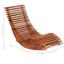 vidaXL 2X Legno di Acacia Sedie a Sdraio a Dondolo Stile Rustico Robusti Ergonomici Lettino Prendisole per Interni e Giardino Finitura ad Olio