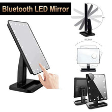 LOVEHOUGE Specchio Cosmetico con LED Bluetooth Specchio per Trucco con Luci E Lente d'Ingrandimento 10X,Touch Screen,Bluetooth Wireless,Vivavoce E Caricatore USB