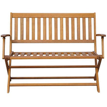 GOTOTOP Panchina da Giardino in Legno Massello d'Acacia 110 x 63 x 79 cm Panchina da Giardino Pieghevole Panchina da Esterno Stile Rustico Nostalgico