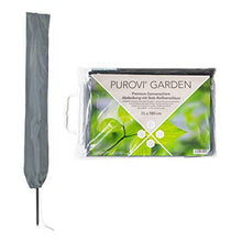 Purovi Copertura Impermeabile Premium per ombrelloni | Inclusa Asta per Chiusura Lampo | Tessuto Oxford 420D Poliestere | Resistente ai Raggi UV e maltempo | per ombrelloni Ø Fino a 300 cm