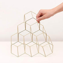 Semplice Moderno Vino Rack D'oro High-End Triangolare Ferro Wine Cabinet Creativo Vino Decorazione Vino Espositore