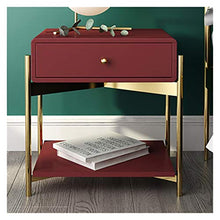 WSZMD Free Bianco Nero Moderno Ferro Dorato Comodino caffè Divano Terminale Comodino Comodino Arredamento Casa Bedstand Armadietto Camera Letto, Comodino