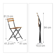 Relaxdays 10020682 Set Mobili da Giardino per Esterno da 3 Pezzi, Marrone, 60x60x76 cm