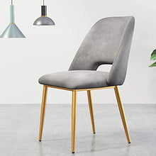 zvcv Sedie da scrivania Sedia in Metallo Sedie da Pranzo in Velluto per Ospiti, sedie Mid-Century contemporanee con Dettagli Laterali, Gambe Nere e Dorate