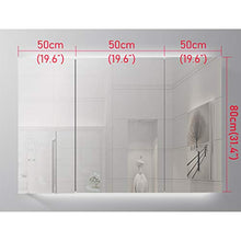 Mobile Bagno, con specchi 2 Ante e 3 Ante | Montato a Parete | LED Atmosfera Luce | per armadietto per Rasoio cosmetico