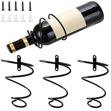 3 Portabottiglie in Ferro da Parete, Espositore per Bottiglie di Vino a Spirale, Espositore per Bottiglie di Vino, per Bar, Ristoranti, Feste, Decorazioni per la Casa
