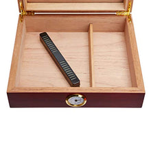 DPLQX Caja de cigarros, Finestra di Vetro Trasparente Durevole Buona Tenuta Portatile humidor per sigari ammezzati Risparmia Spazio Viaggi e trasporti,Brown_260x223x65mm/10x9x3in