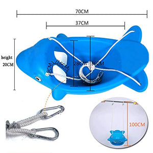Altalena for bambini Forma delfino Altalena for bambini Gioco Fitness Sicurezza Altalena for bambini Adatto for interni Parco giochi all'aperto Cortile Multicolore Facoltativo ( Color : Blue )