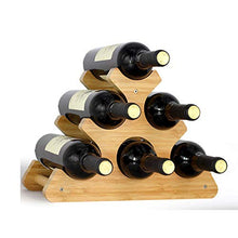 LHQ-HQ Wine Rack Solid Bottiglia di Vino in Legno Mensola Domestica Vino Shelf bambù banco di Mostra