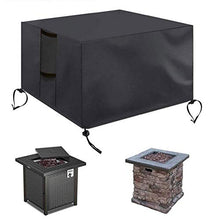 HSBAIS Copertura Tavolo Esterno，Copertura per Mobili da Giardino - Telo Protettivo per Tavolo e Sedie da Esterni, Giardino Quadrato in Rattan Telo Copri Tavolo Quadrato Sedie,Black_120x120x72cm