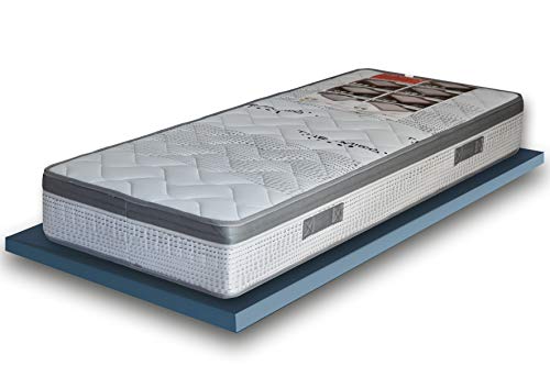 Materasso Singolo a Molle Rigido 80x190 cm - Alto 25 cm, Duro Ortopedico, con Molle Bonnel Biconiche, Tessuto Thermico e Fascia Traspirante - Presidio Medico - Made in Italy - EcoDream