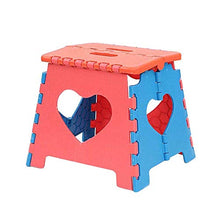 Tastak Sgabello Bambini Portatili, Adulto Pieghevole in plastica Piccolo Sgabello di Pesca Esterna Sgabello Panca Piazza Cute Cartoon, Red Blue Garden Bagno Prato Antiscivolo Sgabello