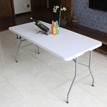 Tavolo da campeggio Tavolo pieghevole all'aperto 5ft per campeggio Picnic Garden Patio Party Catering Tables Pieghevole Pieghevole Duty Duty Duty 150KG Capacità robusta Portable Tavolo pieghevole mult