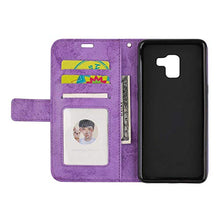 Bear Village® Cover per Samsung Galaxy A8 Plus 2018, Anti Graffio Custodia in Pelle con TPU Interno, Alta qualità Galaxy A8 Plus 2018 Cover con Chiusura Magnetica, Viola