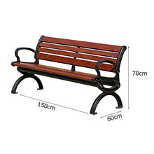 Panchina da giardino in lega di alluminio da giardino per esterni, sedile di riposo con schienale e bracciolo, panchina per il tempo libero da terrazza con decorazione da esterno, Può ospitare 2-3 p