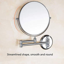 AJH Specchio per Il Trucco Bagno Camera da Letto Design a Parete Specchio cosmetico Specchio Pieghevole Bagno 3 Volte Lente d'Ingrandimento Specchio cosmetico a Doppia Fa