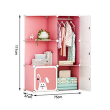 Cassapanche GGJIN Moderno Semplice Economico Piastra Armadio for Bambini dell'Assemblea plastica Piccola Camera da Letto (Color : Pink)